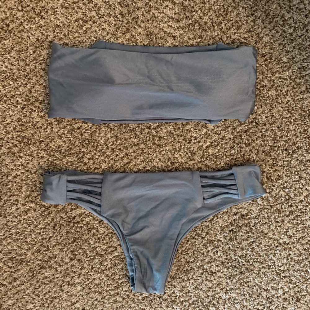 Shiny Blue/Teal Bikini Size L/XL